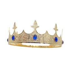 King Crowns Metal Hair Band for Men Gold Crowns and Tiara for Theme Birthday