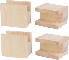 4PCS Bed Furniture Risers Heavy Duty Wood Risers for Sofa Table and Chair 10cm