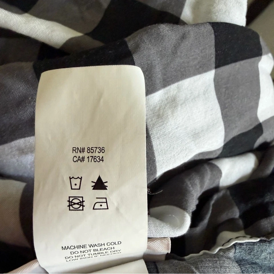 Saia pareo Kate Spade xadrez preto e branco estampa de gingham 41058 - Imagem 4 de 4