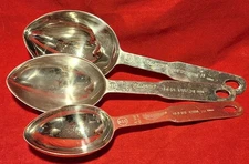 3 Piece Set Vollrath 18-8 Stainless Steel 1/3 1/2 1/4 Cup Measuring Spoons