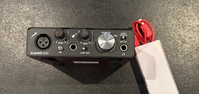 Focusrite Scarlett Solo 2nd Gen USB Audio Interface & Cable