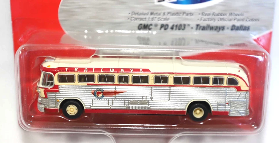 CLASSIC METAL WORKS MINI METAL GMC PD 4103 TRAILWAYS DALLAS BUS 1:87 DIECAST HO Foto 2 de 2