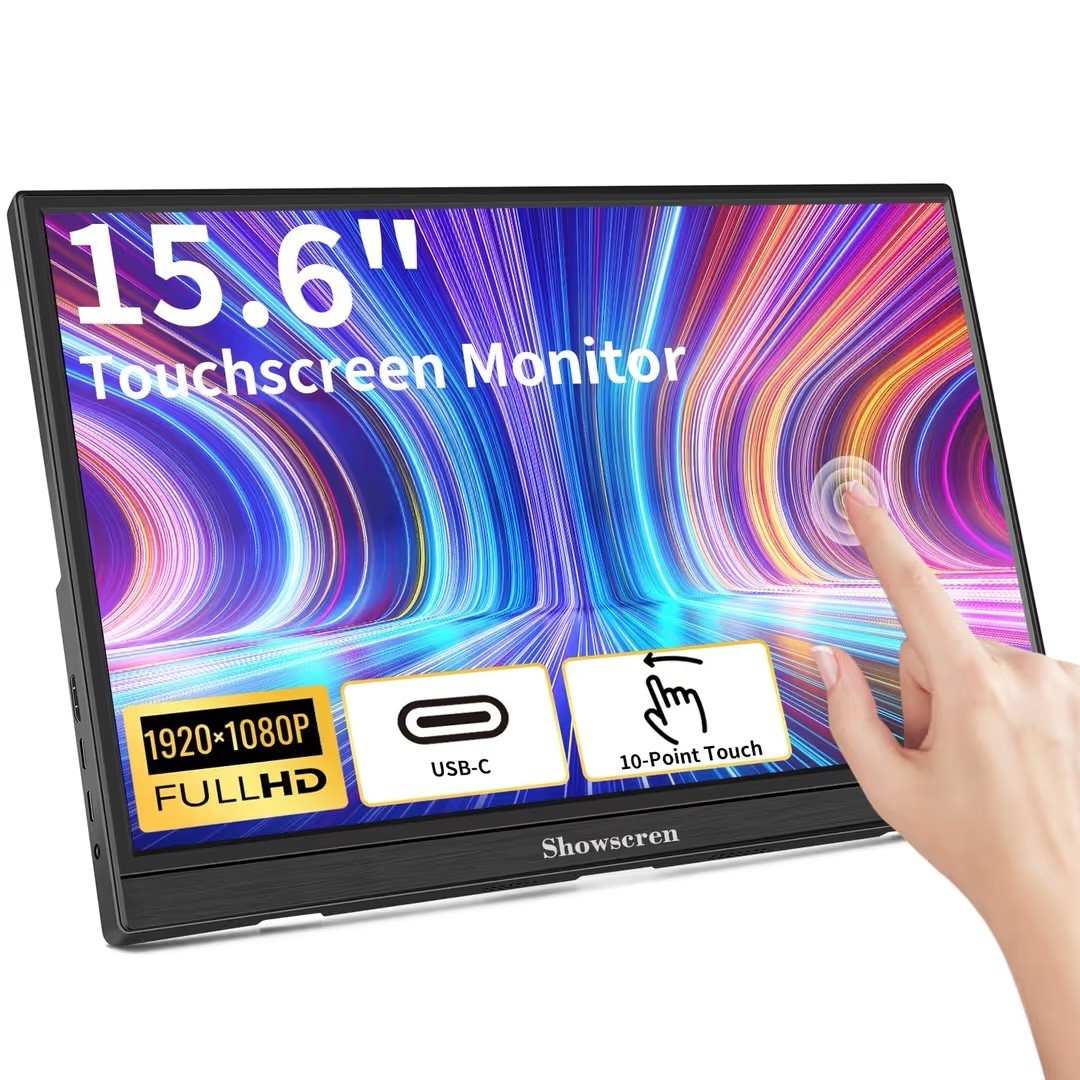 15.6"" Portable Touchscreen Monitor 1920x1080 USB-C HDMI IPS Display Showscren