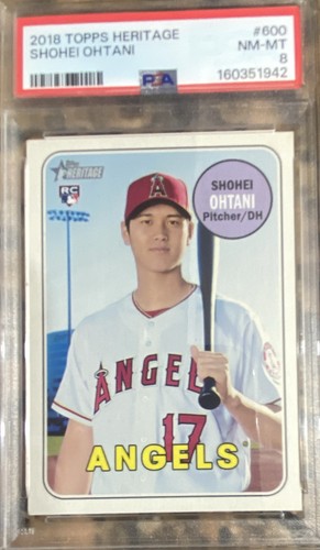 Topps 2018 Heritage High Number Shohei Ohtani #600 RC Angels PSA 8