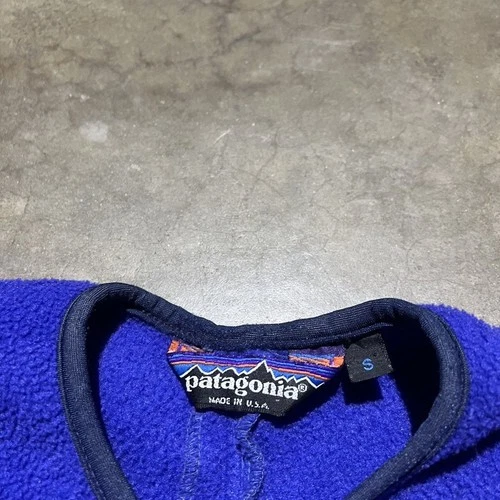 Vintage 80s Patagonia Blue 1/4 Zip Kayak Fleece Pullover 1980s