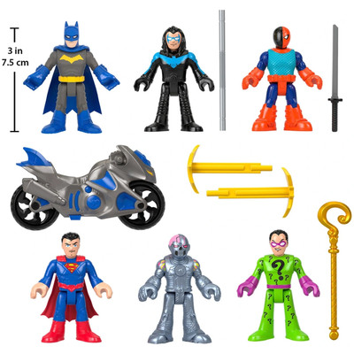 Fisher Price Imaginext DC Super Friends Actionfiguren Spielset Geschenkset - 6er Pack
