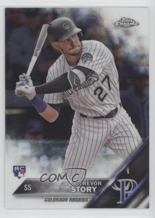 2016 Topps Chrome Trevor Story #45 Rookie RC 6u5