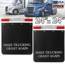 24 Heavy Duty Mud Flaps Splash Guards Car Semi Truck Trailer Universal Bracket
