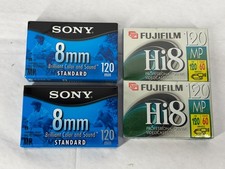 Sony  Fujifilm Blank 8mm And Hi8 Analog Video Cassette Tapes Pack Of 4 Vintage