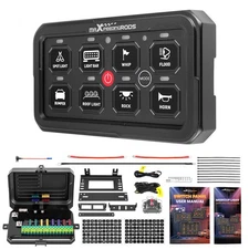 RGB Backlight Switch Panel 8 Gang For Off-road Vehicle ATV UTV Truck APP 60A Max