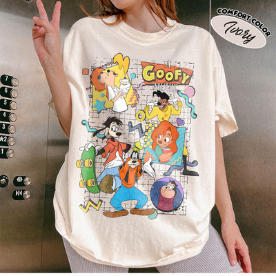 Vintage Disney A Goofy Movie Characters Shirt, Max Goof Roxanne Sketch Tee
