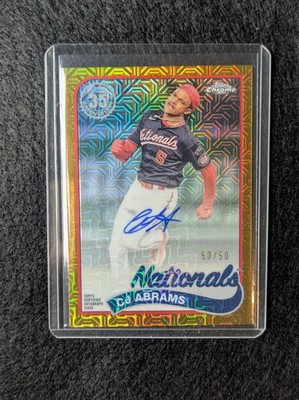 CJ Abrams 2024 Topps Series 2 Gold Auto 50/50