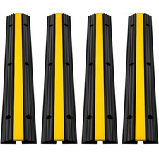 Non-Slip Rubber 4-Pack 1-Channel Cable Ramp 22046lb Load Protective Cover