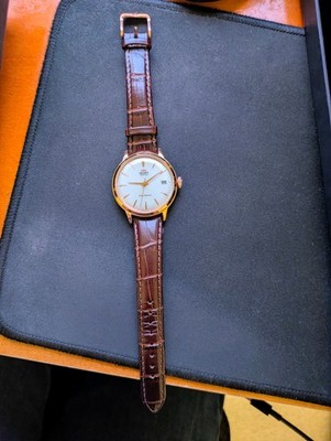 【美品】オリエント ORIENT バンビーノ 36mm Rare 36mm Orient Bambino Automatic Watch, Rose Gold (RA-AC0010S