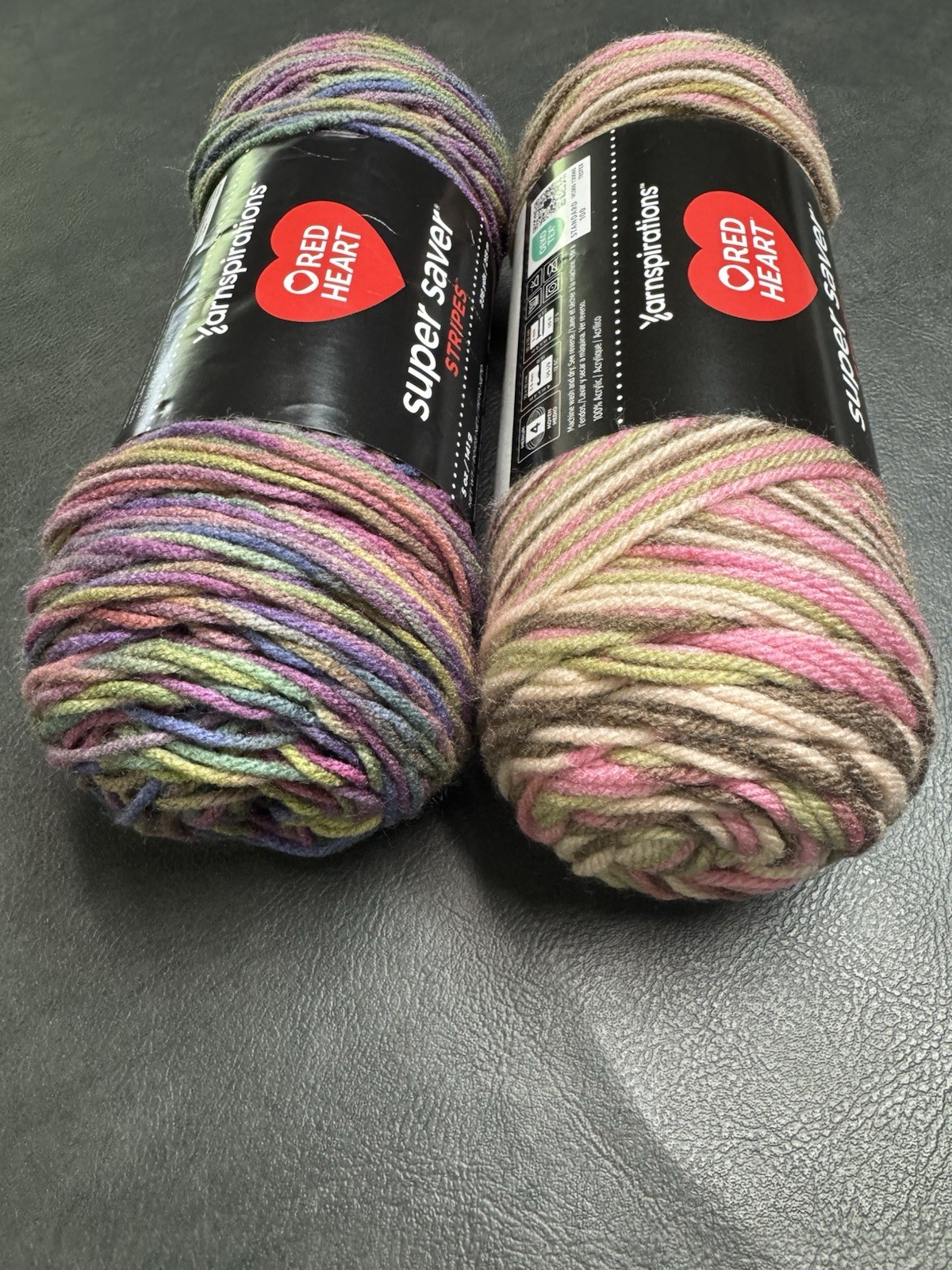 "Red Heart Super Saver 5 Oz Each Skein, 2 Pack Artist Print + Pink Camo