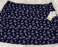 Intro Love the Fit Blue Tropical Skort Cellie 3X Tummy Control New with Defect