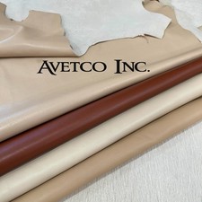 Avetco Economy Sheep Lambskin Leather 2 oz Soft Hides Taupe - Bone - Brown
