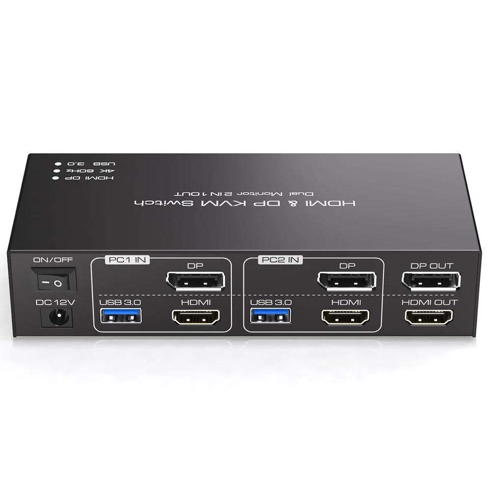 HDMI+Displayport KVM 2 Monitors 2 PCs USB 3.0 - Image 3 of 4