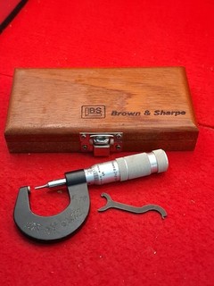 Machinist Tools Brown & Sharpe Screw Thread Micrometer 0 1" .001"