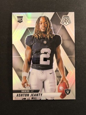 Ashton Jeanty RC 2025 Mosaic Rookie Variation #287 Silver Prizm Parallel Raiders