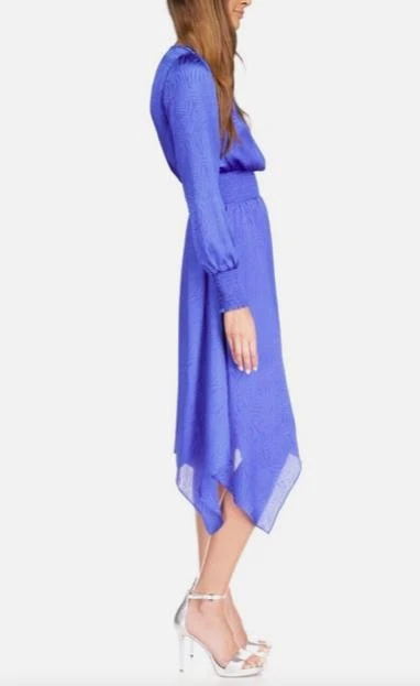 Abito plissettato Michael Kors donna jacquare stampa zebrata M nuovo $175 MR381G57QT