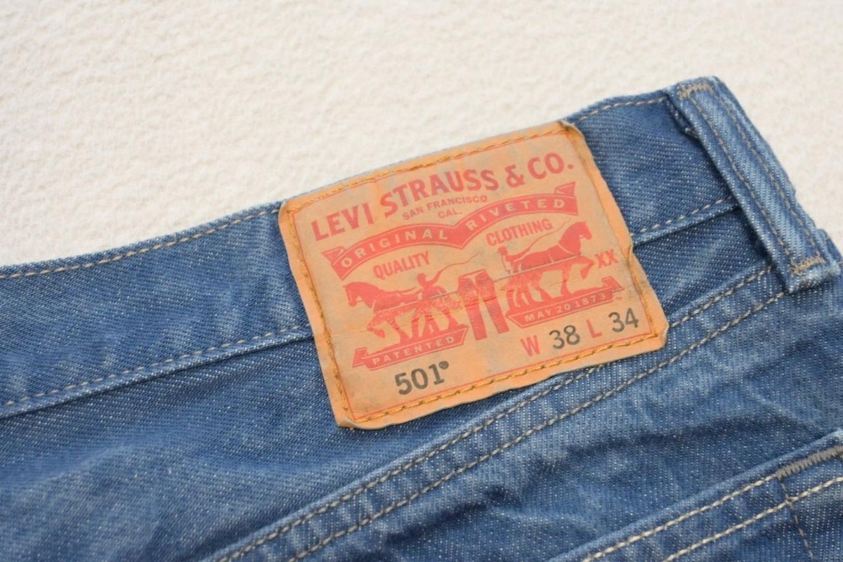 Vintage Levis 501 Double XX Straight Button Fly Jeans Mens Sz 36 x