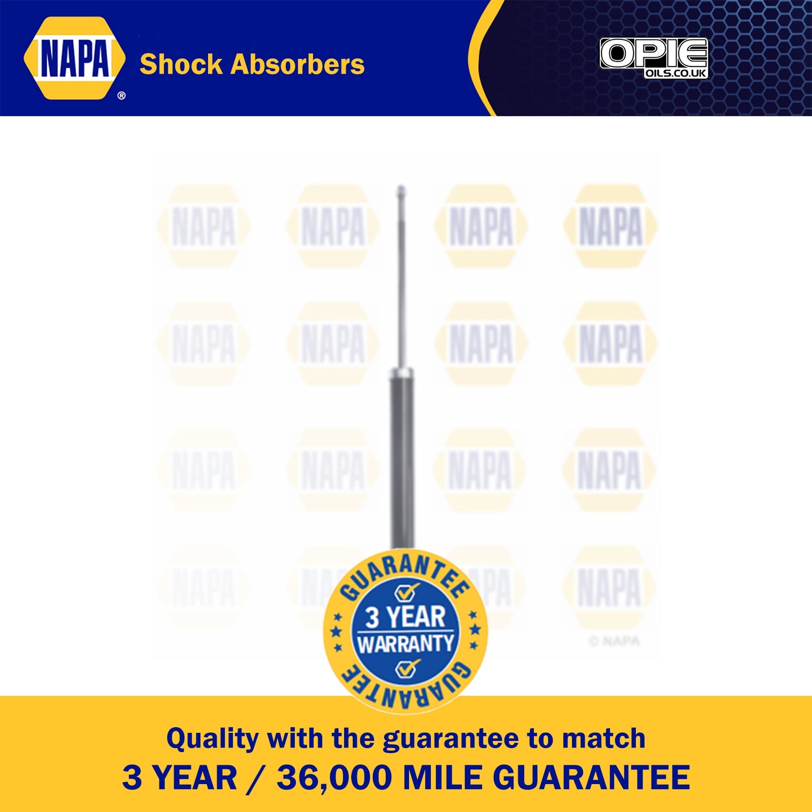 NAPA Gas Pressure Shock Absorber Rear NSA1556 - OEM for Rover