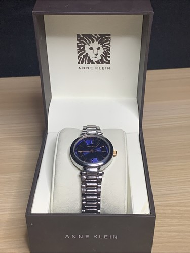 Anne Klein Women Silver Tone,Blue Dial/Rose Gold AK/2415 Quartz Analog Watch - Picture 4 of 4