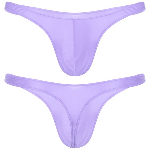 iEFiEL Herren Öl glänzende Thong Bulge Pouch String Tanga Unterhosen Bademode - 第 49/115 張圖片