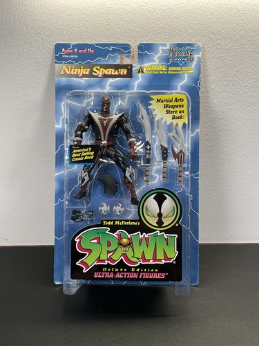 SPAWN McFarlane Toys NINJA SPAWN Deluxe Edition Action Figure 1995-Shelf Wear - Picture 1 of 6