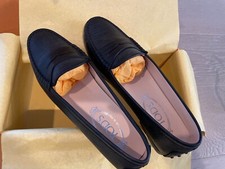 NEW Authentic TOD  S Women's City Gommino leather Black Loafer - Size US 7/37