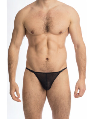 L'HOMME INVISIBLE MEN'S STRETCH STRIPTEASE THONG STRING