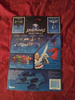 Flashback Silverhawks 1986 Kenner  Vintage Action Figure Cardback Card