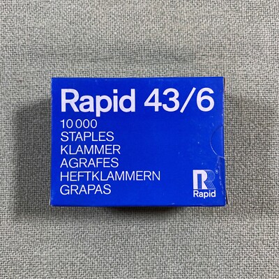 Rapid 43/6 für Rapid Heftklammern Textil Selten Rarität