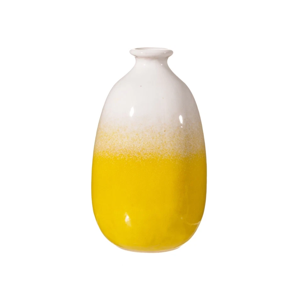 Sass & Belle Dip Glazed Ombre Yellow Vase