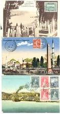 TURKEY 1920/1930 -- 3 x PPC - TO SWITZERLAND- VF