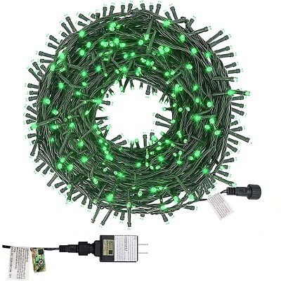 Twinkle Star 66FT 200 LED Indoor String Lights GREEN, 8 MODES