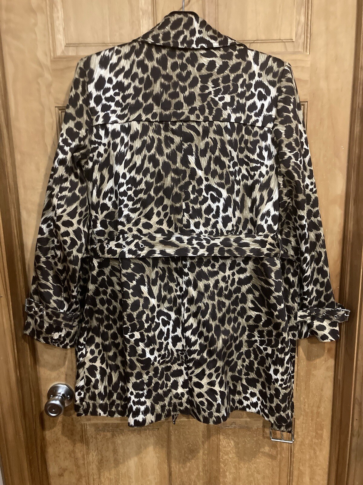 Michael Kors Women Trench Coat Leopard Print Size… - image 2
