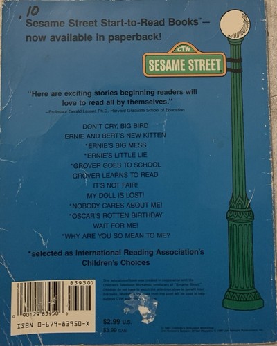 Don't Cry Big Bird By Sarah Roberts 1981 RARE Paperback Sesame Street ACCEPTABLE - Picture 2 of 23