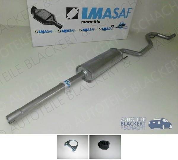 Imasaf Auspuff Mitteltopf+ZubehöR FüR Opel Vectra C 2.2 16V 108KW+GTS BJ.02-04-image