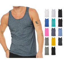 Bella + Canvas 3480 Unisex 100% Combed & Ringspun Cotton Tee Jersey Tank Top