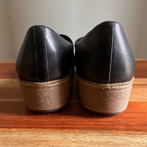 Softwalk Addie schwarze Leder D'Orsay Slipper Clogs Schuhe Damengröße 9,5 neu ohne Etikett - Bild 8 von 15