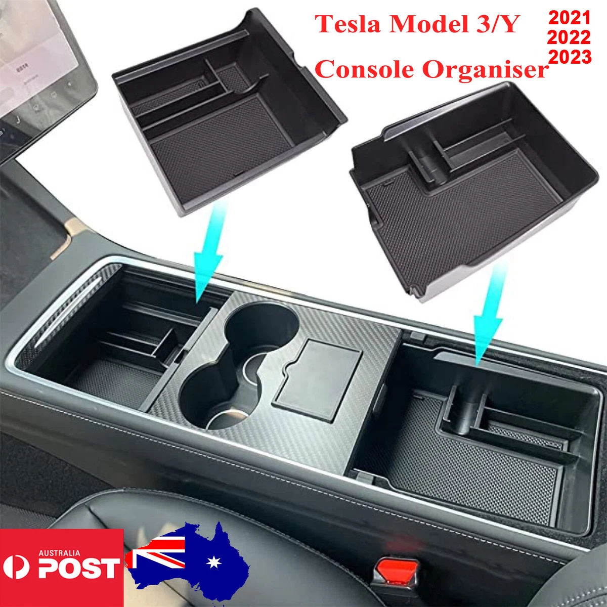 For Tesla Model 3/Y (All Years) Center Console Organiser Storage