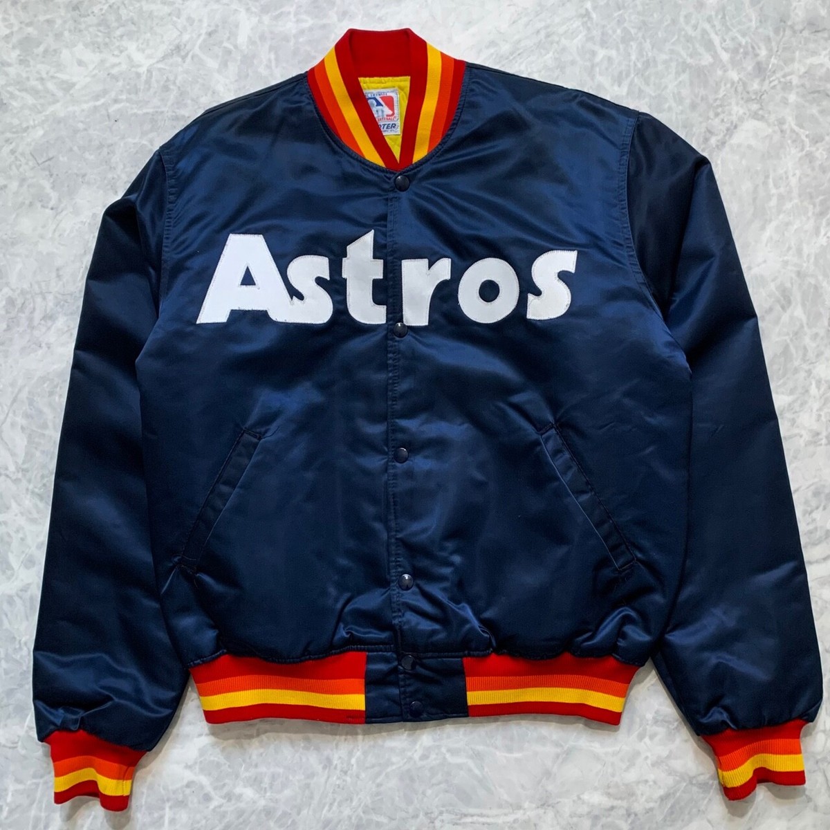 VTG 80s 90s MLB HOUSTON ASTROS STARTER SATIN BOMBER JACKET VTG 80s 90s MLB HOUSTON ASTROS STARTER SATIN BOMBER JACKET