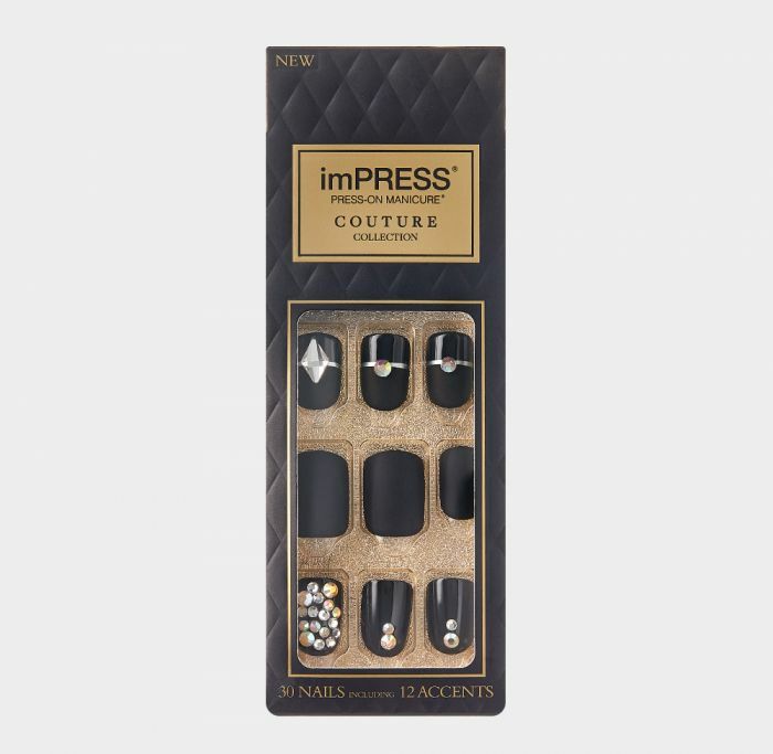 KISS IMPRESS PRESS ON NAILS ONE STEP MANICURE NEW COUTURE COLLECTION LAVISH