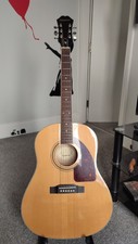 Epiphone Aj-220 S/n Jumbo Acoustic Guitar With A New Tourtech Hard Case