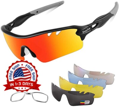Gafas De Sol Polarizadas Para Hombre Mujer Lentes Protección Ciclismo  Correr NEW