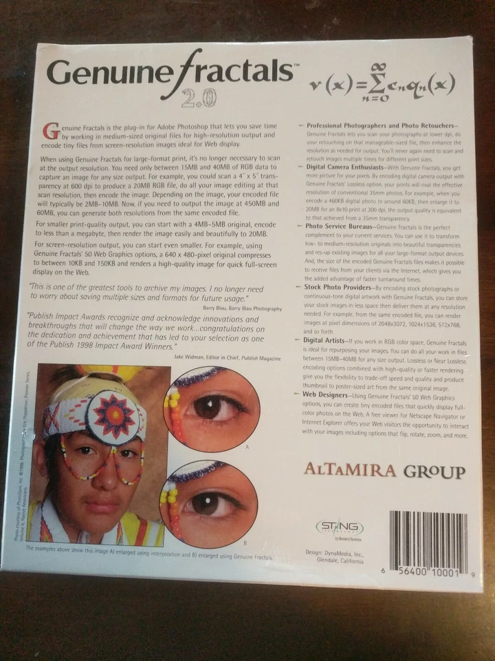 Genuine Fractals 2.0 Mac image resizing tools (1998) New Sealed & Upgradable!! - Image 2 of 4