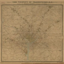 24" x 24" 1861 Map of Chesapeake Bay from its head to Potomac River
