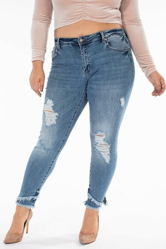 NWT KANCAN DENIM JEANS frayed 